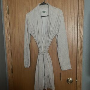 UGG Light Gray Tie-Waist Robe